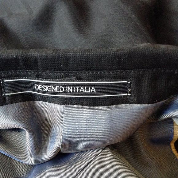 Carlo Monza Couture Men's Suit Blazer Jacket Single Breasted Size 44 Chest Black - Picture 9 of 9